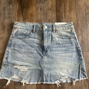 American Eagle Super Hi-Rise A-Line Denim Skirt